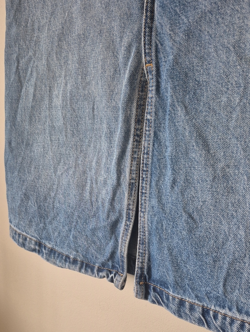 Pilcro Front Slit Blue Denim Skirt, Size 10 Knee Length Cotton Western - Picture 5 of 12